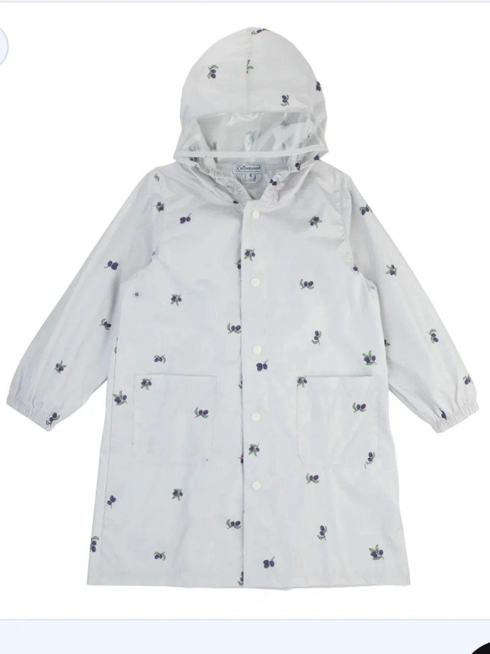 Cottonwood Kids Olive Branch Waterproof Hooded Raincoat Girls 12 NWT